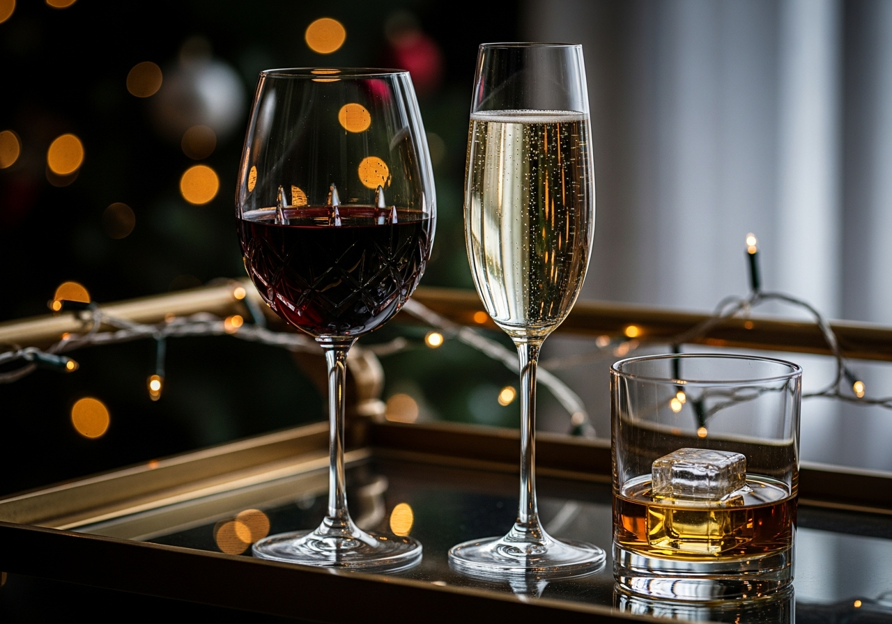 Elegant holiday cocktails suitable for keto