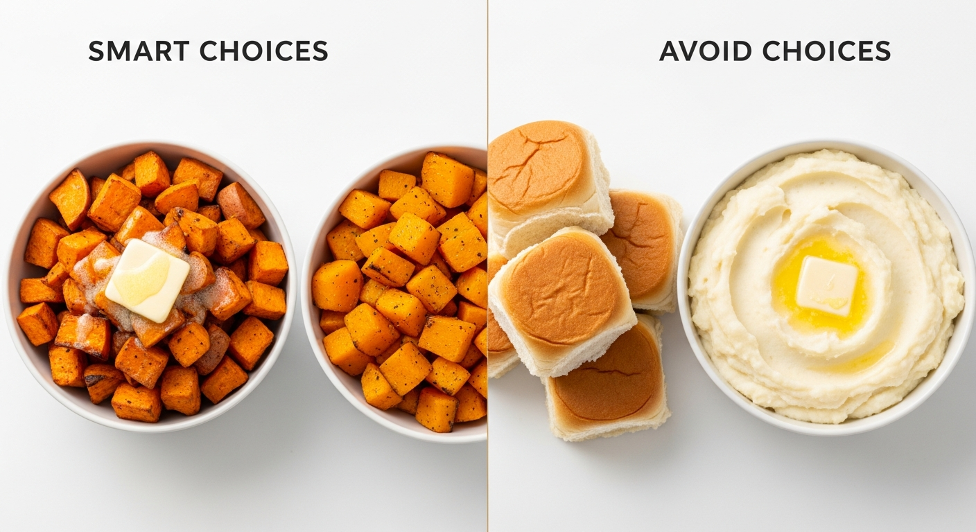 Smart carb choices versus carbs to avoid comparison